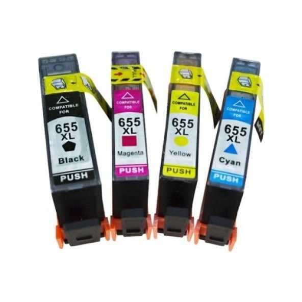 Eko Kartuş Hp Deskjet Ink Advantage 6225 4 Renk (655XL) Muadil Kartuş,