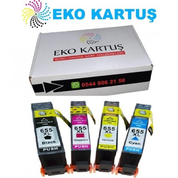 Eko Kartuş Hp CZ275C Yazıcı Kodu, 4 Renk (655XL) Muadil Kartuş, - Resim 2