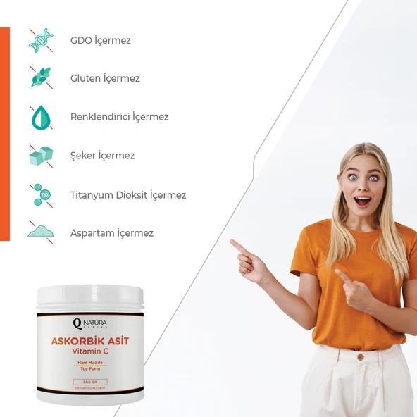 C Vitamini Askorbik Asit 500 gr - Resim 3
