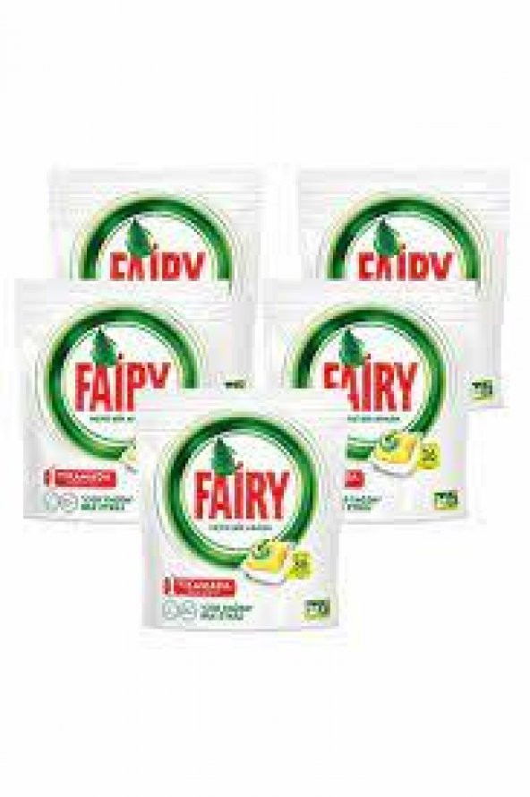 Fairy Hepsi Bir Arada Limon 36 Yıkama Makine Kapsülü x 5 Adet