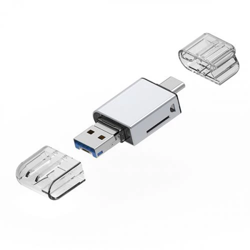 Polham USB, Type-c ve Lightning Girişli Ultra Hızlı Hafıza Kart Okuyucu, Micro SC Hafıza Kart Reader - 10