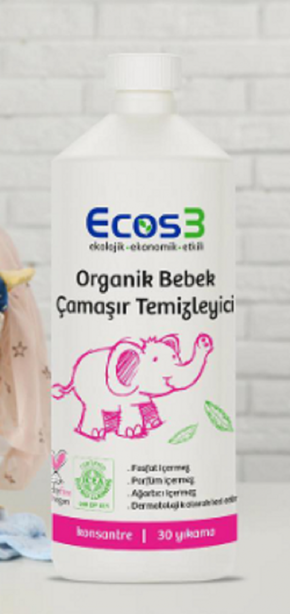 Organik Bebek Çamaşır Temizleyici 30 Yıkama - 1050 ml (İlaç Kutusu Hediyeli)
