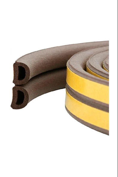 Contacall Bondit Çift Sarım Kauçuk Kapı ve Pencere İzolasyon Bandı Fitili 2X4 8 Metre Kahverengi - Resim 4