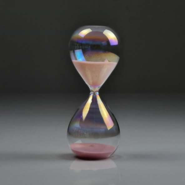 Shine Kum Saati, Gökkuşağı Parlak Cam Pembe Trend Kum Saati, 1 Saat Kum Saati, Kitaplık Masa Dekoru - 6