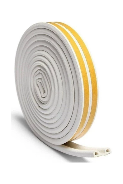 Contacall Bondit Çift Sarım Kauçuk Kapı ve Pencere Izolasyon Bandı Fitili 60x2 120 Metre Beyaz