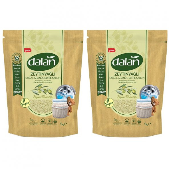 Dalan Granül Zeytinyağlı Doğal Sabun 2'li (1000*2) 2000 Gr