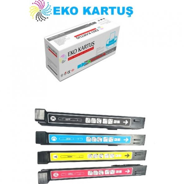 Eko Kartuş Hp Color Laserjet CP6015XH (CB380A-CB381A-CB382A-CB383A) (823A) Set Muadil Toner