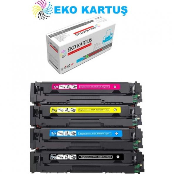Eko Kartuş Hp W1Y45A Yazıcı Kodu CF415X (W2030A)CRG055H Set (Chipsiz) Muadil Toner