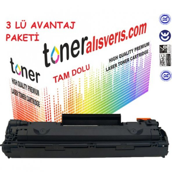 Paintter Hp Ce 285A 3Lü Paket Muadil Toner P1100, P1102W, M1132, M1212, M1217 ürün görseli