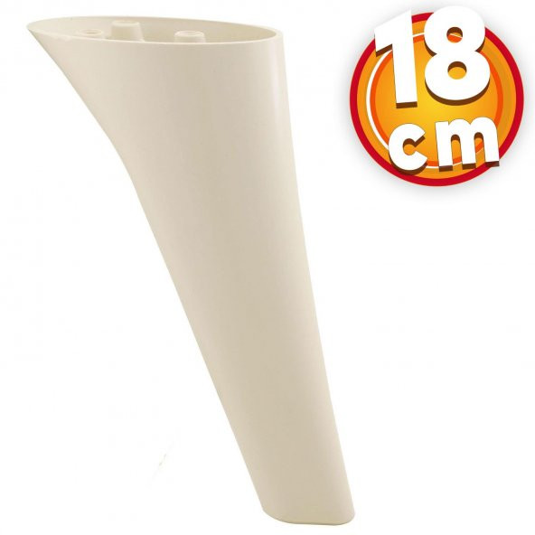 Lüks Mobilya Kanepe Sehpa TV Ünitesi Koltuk Ayağı 18 cm Krem Baza Ayak ürün görseli