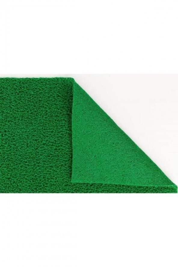 YEŞİL COLOURMAT Kaydırmaz Kaymaz Yolluk Karmaşık Halı Kıvırcık Paspas 1 M X 150 cm - 2