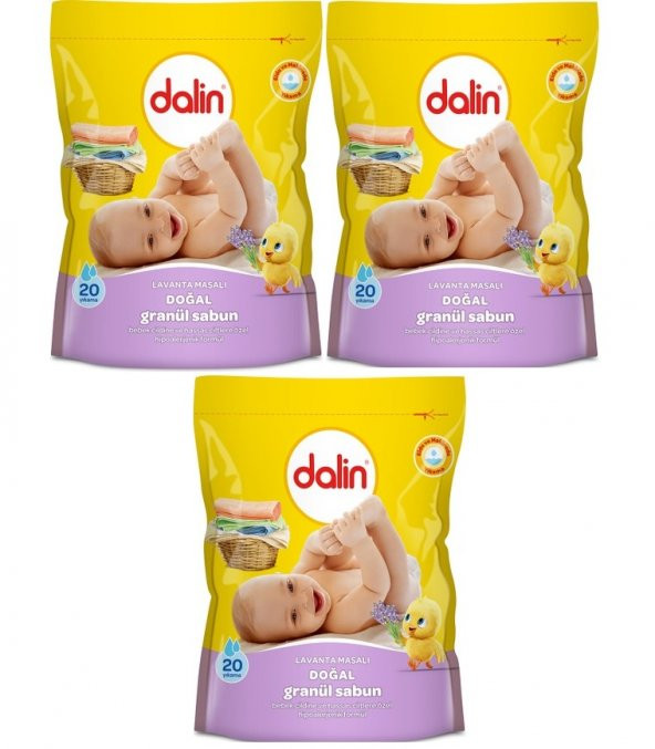 Dalin Doğal Granül Sabun Toz Deterjan 3'lü 1000*3 3000 Gr