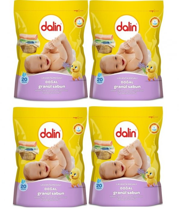 Dalin Doğal Granül Sabun Toz Deterjan 4'lü 1000*4 4000 Gr