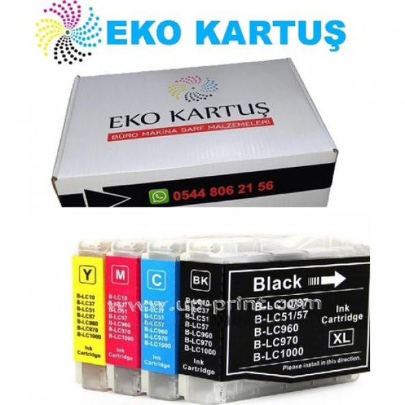 Eko Kartuş Brother MFC-465CN 4 Renk Muadil Kartuş, - Resim 2