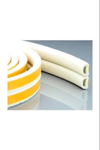 Contacall Bondit Çift Sarım Kauçuk Kapı ve Pencere Izolasyon Bandı Fitili 2X2 4 Metre Beyaz - 5