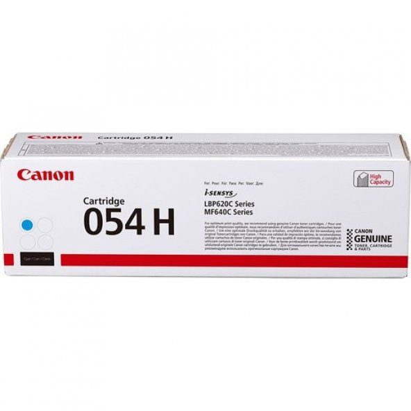 Canon CRG 054 H C Yüksek Kapasiteli Orijinal Cam Göbeği (Mavi) Toner