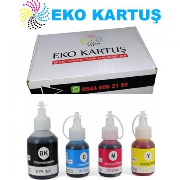 Eko Kartuş Brother DCP-T710W 4 Renk Muadil Mürekkep, - Resim 2