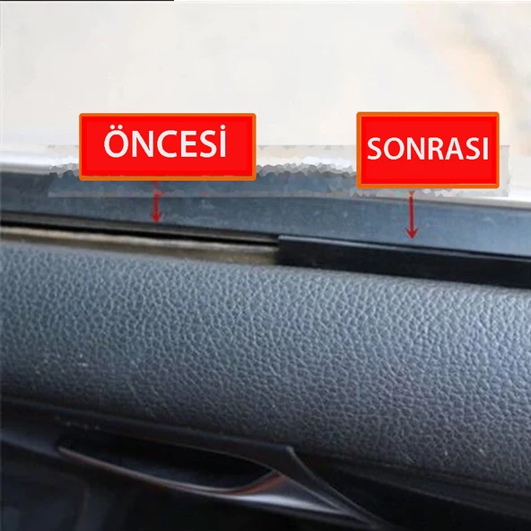 Contacall Otomobil Fitili Üniversal Tüm Araçlara Uyumlu Cam Arası Ses Engelleyici Fitil 4 Metre Bakalit Cam Arası Kapama - 2