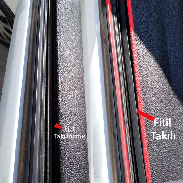 Contacall Otomobil Fitili Üniversal Tüm Araçlara Uyumlu Cam Arası Ses Engelleyici Fitil 4 Metre Bakalit Cam Arası Kapama - 4