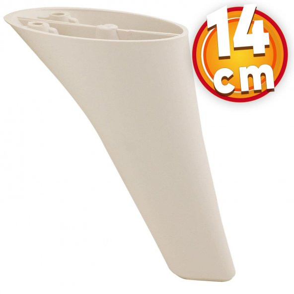 Lüks Mobilya Kanepe Sehpa TV Ünitesi Koltuk Ayağı 14 cm Krem Baza Ayak ürün görseli