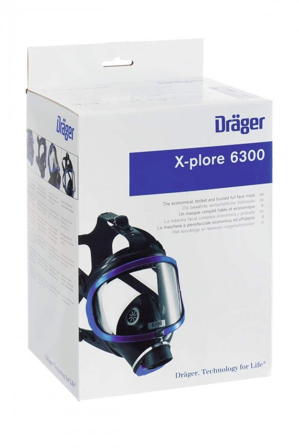 Drager X-plore® 6300 Tam Yüz Gaz Maskesi Mavi Renk X 5 Adet - 3