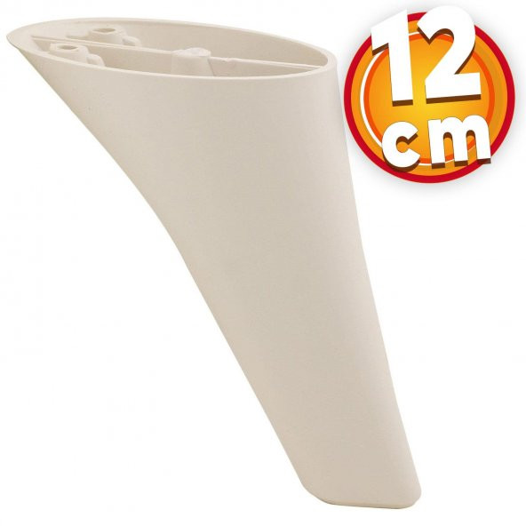 Lüks Mobilya Kanepe Sehpa TV Ünitesi Koltuk Ayağı 12 cm Krem Baza Ayak ürün görseli