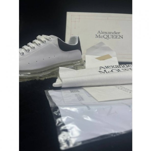 Alexander Mcqueen Beyaz Logolu Erkek Deri Sneaker - 1