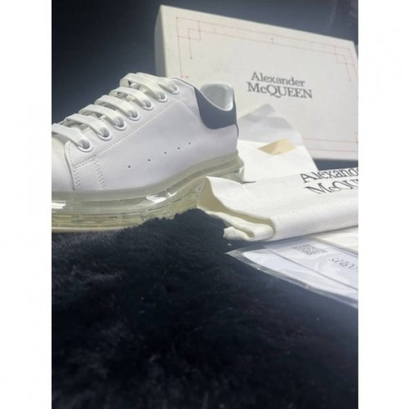 Alexander Mcqueen Beyaz Logolu Erkek Deri Sneaker - 3