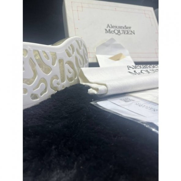 Alexander Mcqueen Beyaz Logolu Erkek Deri Sneaker - 4