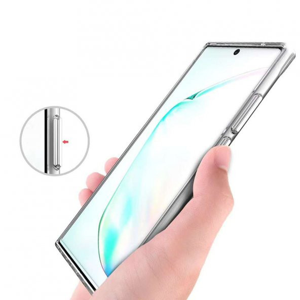 Samsung Galaxy Note 20 Ultra Kılıf Space Seri Lux Silikon Şeffaf Kapak - 4