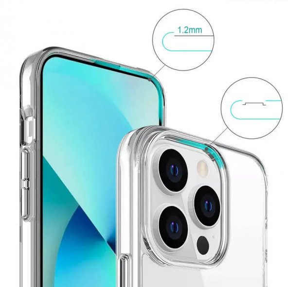 iPhone 11 Pro Kılıf Space Seri Lux Silikon Şeffaf Kapak - 3