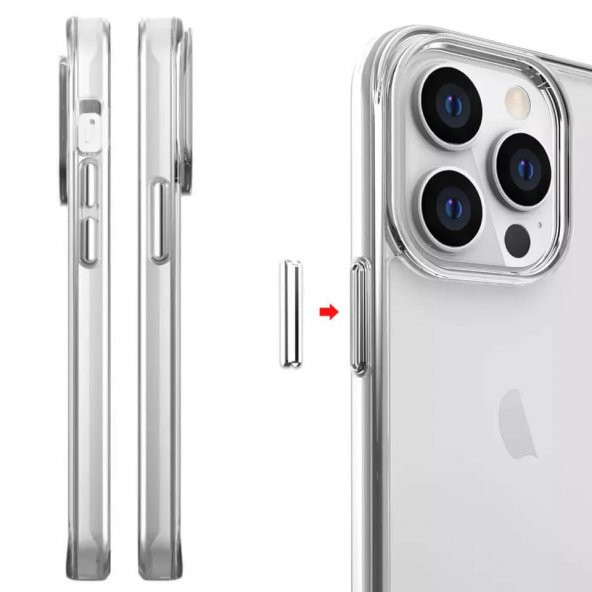iPhone 11 Pro Kılıf Space Seri Lux Silikon Şeffaf Kapak - 5