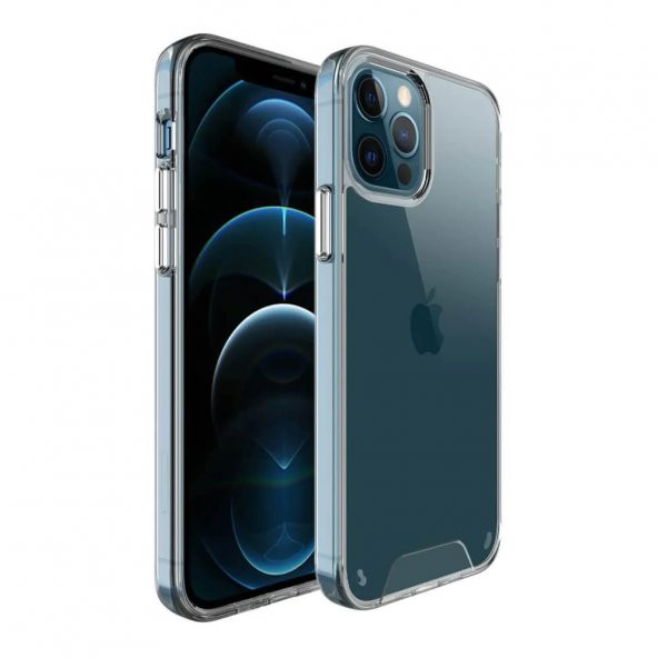 iPhone 11 Pro Kılıf Space Seri Lux Silikon Şeffaf Kapak - 6