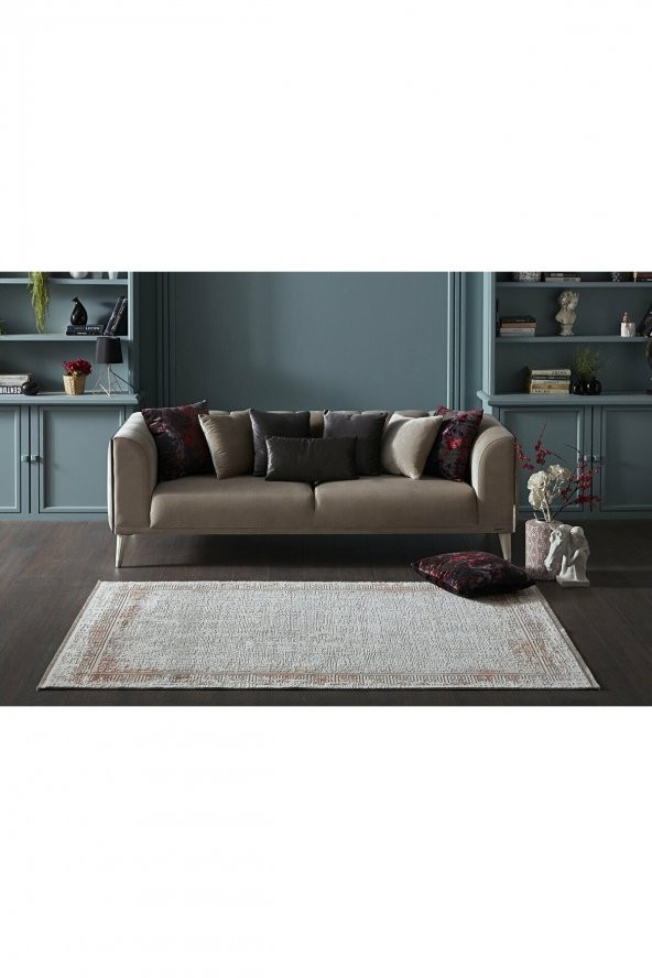 GÜMÜŞSUYU Novastyle 13639 Mavi Halı  200 x 290 Bakır - 1