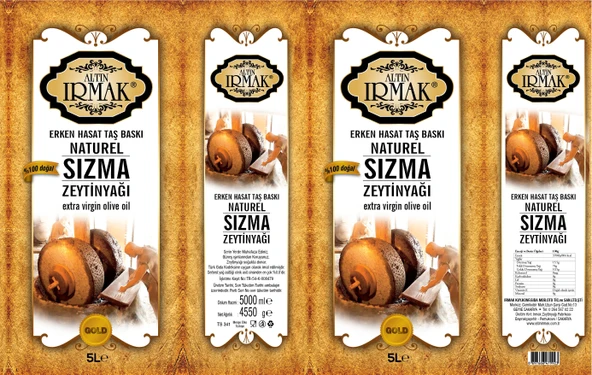 Altın ırmak Erken Hasat Taş Baskı Natürel Sızma Zeytinyağı 5lt - 2
