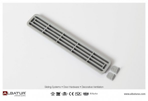 Plastik Menfez 20cmx03cm Gri - Resim 2