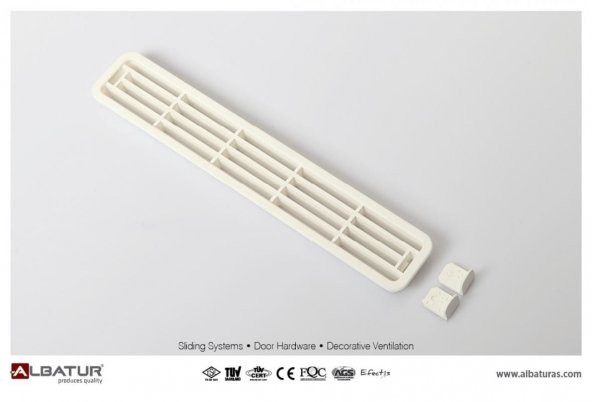 Plastik Menfez 20cmx03cm Beyaz - Resim 2