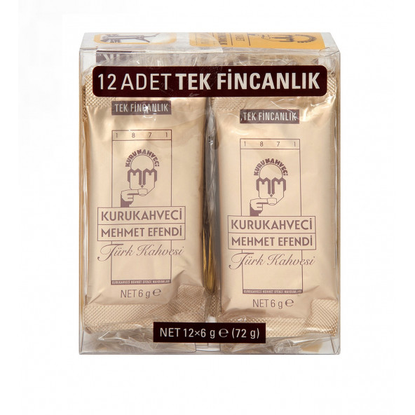 Mehmet Efendi Tek Fincanlık Türk Kahvesi 12'li 1 Kutu (12 x 6 gram)