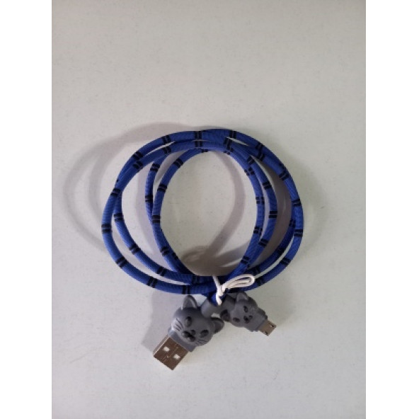 ASLANTİC VAKUMSUZ FİGÜRLÜ HASIR MİCRO USB KABLO .1M