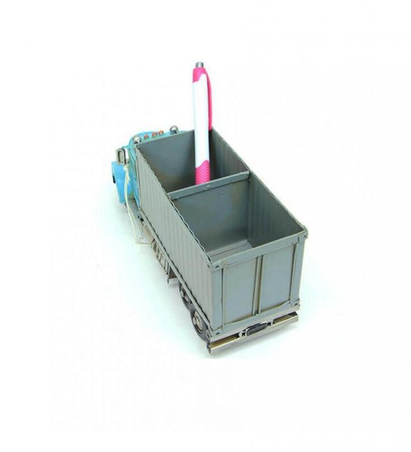 Dekoratif Metal Kamyon Kartvizitlik ve Kalemlik - Resim 5