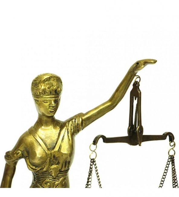 Adalet Kadını 10" Masaüstü Bronz Heykel - 3