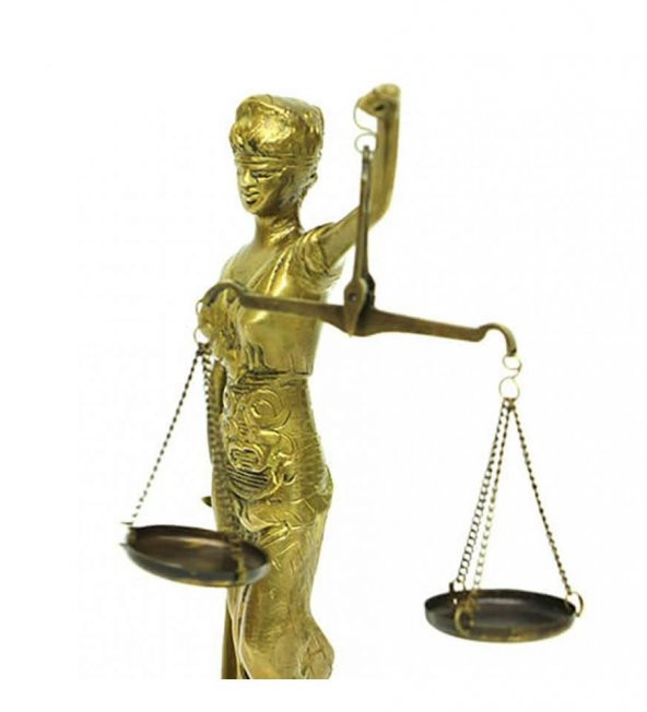 Adalet Kadını 10" Masaüstü Bronz Heykel - 4