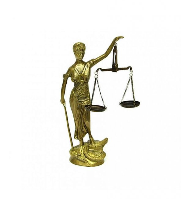 Adalet Kadını 10" Masaüstü Bronz Heykel - 6