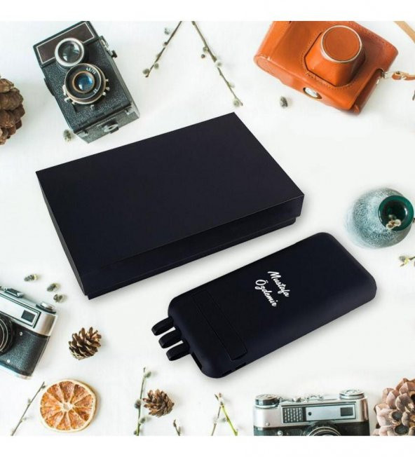 Kişiye Özel Vantuzlu Wireless Siyah Powerbank 10,000 mAh HK2464 - 2