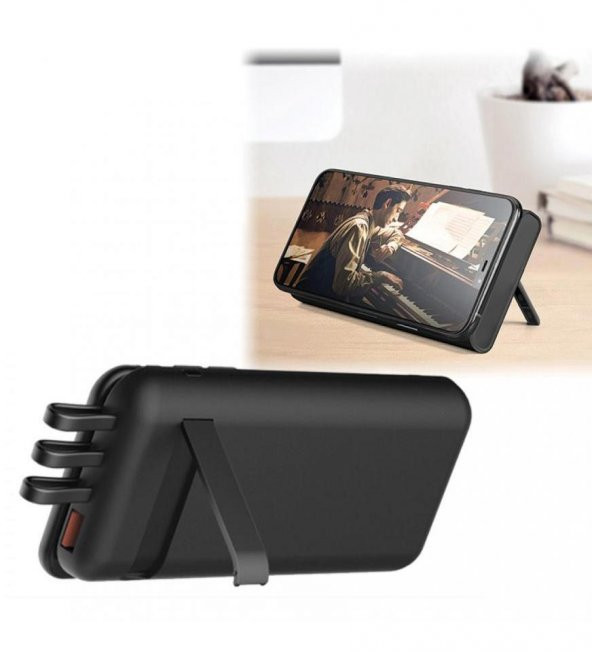 Kişiye Özel Vantuzlu Wireless Siyah Powerbank 10,000 mAh HK2464 - 4