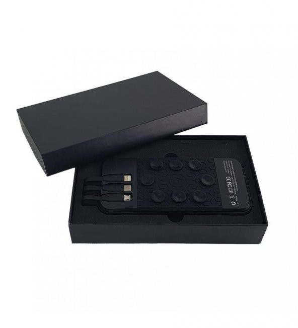 Vantuzlu Wireless Siyah Powerbank 10,000 mAh HK2463 - 2