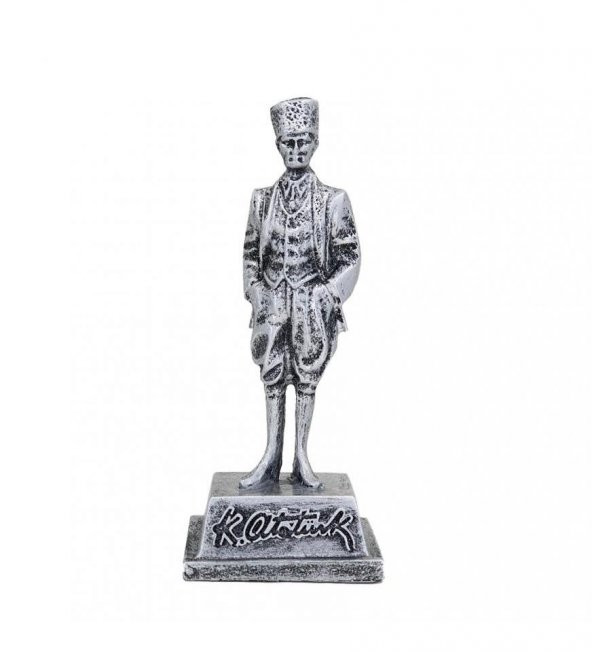 Atatürk Masaüstü İmzalı Biblo Gümüş HK2462 - 2