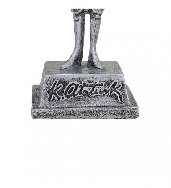 Atatürk Masaüstü İmzalı Biblo Gümüş HK2462 - 4