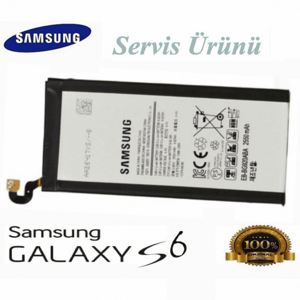 Samsung Galaxy S6 Batarya 2550Mah Eb-Bg920Abe Uyumlu Yedek Batarya