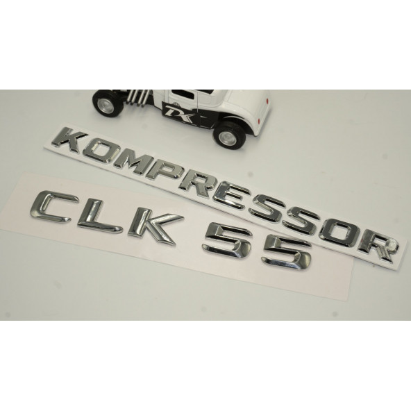 Benz CLK 55 Kompressor Bagaj Krom Metal 3M 3D Yazı Logo - Resim 2
